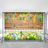 Garten Mit Schmetterling Blumen Glücklich Ostern Hintergrund